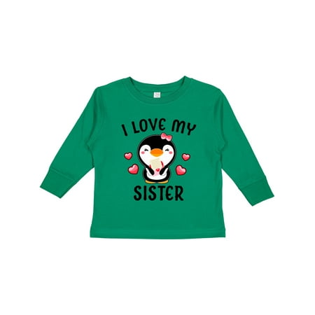 Inktastic I Love My Sister with Cute Penguin and Hearts Girls Long Sleeve Toddler T-Shirt
Inktastic I Love My Sister with Cute Penguin and Hearts Girls Long Sleeve Toddler T-Shirt