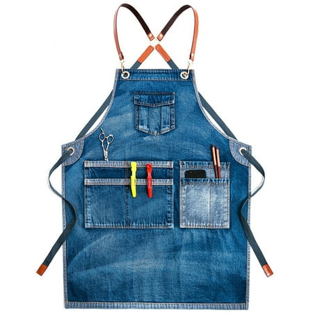 DOYOUNG Unisex Denim for Cross Strap Work Bib Apron with Pockets for Nail Art Hairdresse
DOYOUNG Unisex Denim for Cross Strap Work Bib Apron with Pockets for Nail Art Hairdresse