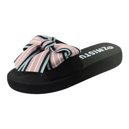 Pgeraug womens slippers Women Bow Sandals Slipper Indoor Outdoor Flip-Flops Beach Shoes Casual Slipper mens slippers Pink 41
Pgeraug womens slippers Women Bow Sandals Slipper Indoor Outdoor Flip-Flops Beach Shoes Casual Slipper mens slippers Pink 41