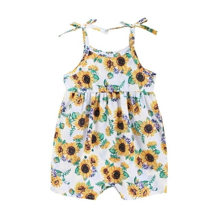 OLLUISNEO Infant Baby Girls Summer Bodysuit Sunflower Print Suspender Jumpsuit 12-18 Months
OLLUISNEO Infant Baby Girls Summer Bodysuit Sunflower Print Suspender Jumpsuit 12-18 Months