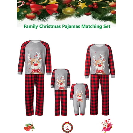 Sunisery Family Matching Christmas Pajamas Set Baby Romper Cartoon Elk Print Long Sleeve Tops+Plaid Long Pants Sleepwear Set
Sunisery Family Matching Christmas Pajamas Set Baby Romper Cartoon Elk Print Long Sleeve Tops+Plaid Long Pants Sleepwear Set