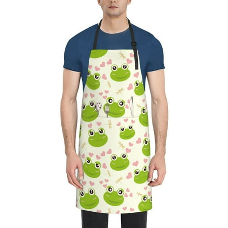 Pofeuu Green Frog Print Waterproof Apron with Pockets Adjustable Cooking Aprons Kitchen Bib for Baking Household Cleaning
Pofeuu Green Frog Print Waterproof Apron with Pockets Adjustable Cooking Aprons Kitchen Bib for Baking Household Cleaning
