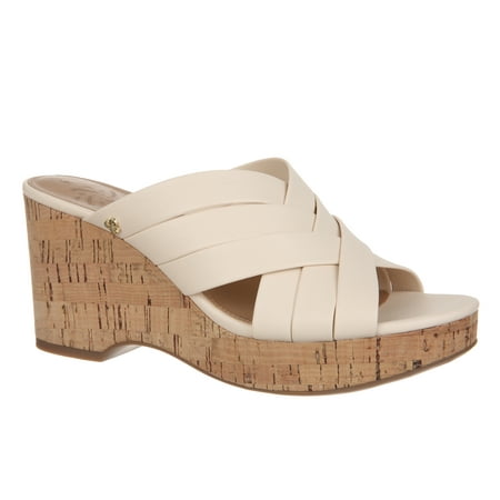 Sam & Libby Women s Cayla Slide Cork Wedge Sandal
