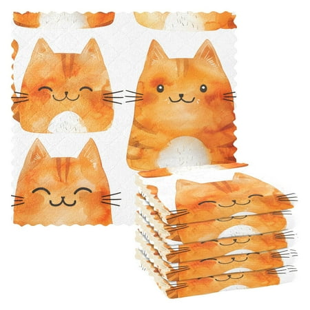 Cute Orange Cats Kitchen Towels 6 Pcs Dish Towels Absorbent Soft Quick Dry Towel Dish Rags for Washing Dishes
Cute Orange Cats Kitchen Towels 6 Pcs Dish Towels Absorbent Soft Quick Dry Towel Dish Rags for Washing Dishes