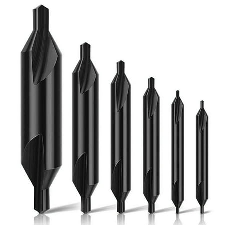 Ghopy 6pcs Center Drill Bits Set High Speed Steel Combined Drill 60 Degree Angle Kit 1.0/1.5/2/2.5/3/5mm Countersink Lathe Bit for 170 HB - 200 HB Metal Alloy Iron
Ghopy 6pcs Center Drill Bits Set High Speed Steel Combined Drill 60 Degree Angle Kit 1.0/1.5/2/2.5/3/5mm Countersink Lathe Bit for 170 HB - 200 HB Metal Alloy Iron