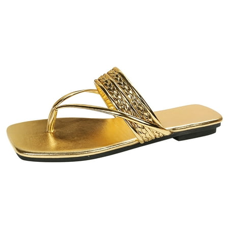 Youmylove Women Slide Slippers Fashion Summer Solid Color Knitted Leather Clamped Toe Flat Beach Slippers Leisure Ladies Cozy Daily Walking
Youmylove Women Slide Slippers Fashion Summer Solid Color Knitted Leather Clamped Toe Flat Beach Slippers Leisure Ladies Cozy Daily Walking