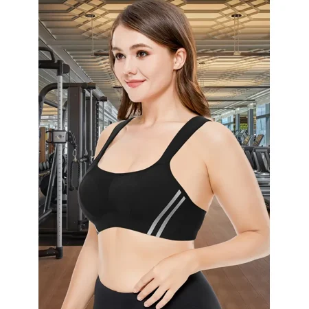 Plus Size Strip Print Full Coverage Sports Bra Women‘s Plus Slight Stretch Round Neck Workout Bra
Plus Size Strip Print Full Coverage Sports Bra Women‘s Plus Slight Stretch Round Neck Workout Bra