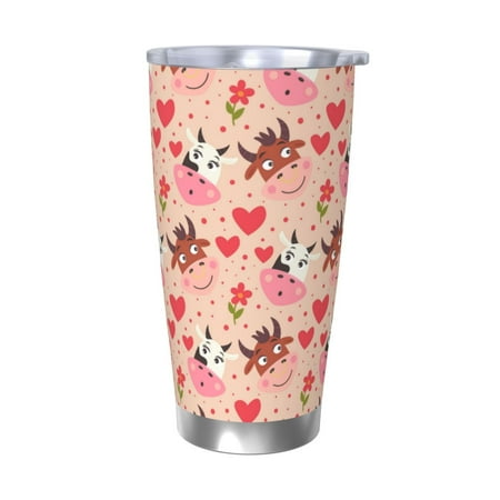 Lukts Cow Flower And Heart for 20OZ Car Cup Stainless Steel Direct Drinking Straw Thermos Cup Suitable for Office Travel and Car-Without Straw
Lukts Cow Flower And Heart for 20OZ Car Cup Stainless Steel Direct Drinking Straw Thermos Cup Suitable for Office Travel and Car-Without Straw