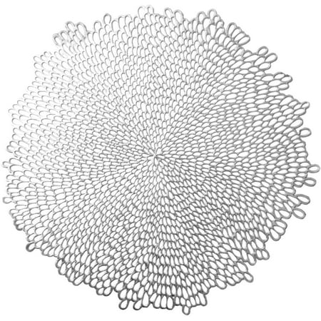 Bloom Pressed Vinyl Placemat Set of 4 Kitchen and Dining Table Mats Special Occasion Wedding Easter Table Décor (15.5 Round Set of 4 Silver)
Bloom Pressed Vinyl Placemat Set of 4 Kitchen and Dining Table Mats Special Occasion Wedding Easter Table Décor (15.5 Round Set of 4 Silver)