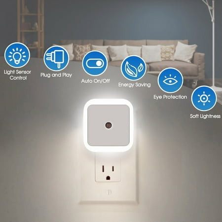 Htwon Plug-in LED Night Lights Dusk to Dawn Sensor Control Hallway Kitchen Bathroom
Htwon Plug-in LED Night Lights Dusk to Dawn Sensor Control Hallway Kitchen Bathroom