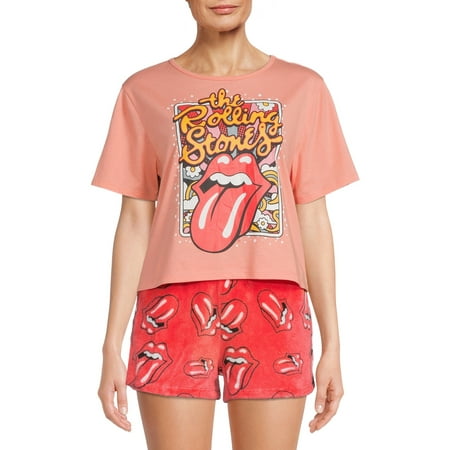 The Rolling Stones Tee and Woobie Short Set 2-Piece