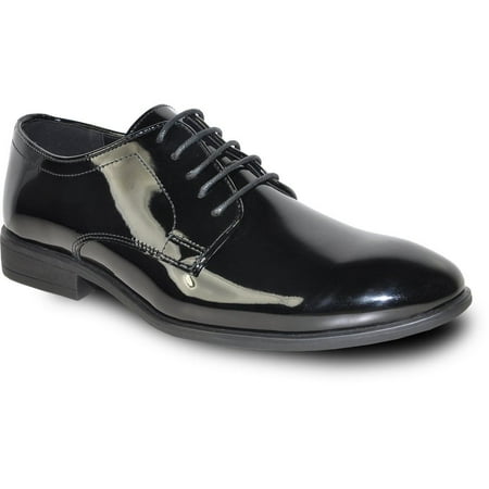

VANGELO Men Dress Shoe Tab-1 Oxford Formal Tuxedo for Prom & Wedding Black Patent 11.5M