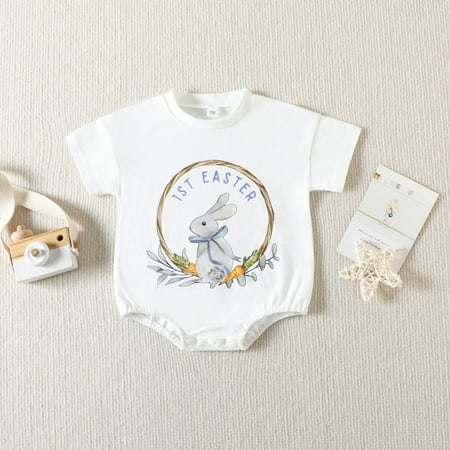 Leutsin Newborn Infant Baby Girl Clothes Cotton Linen Rompers Toddler Kids Baby Girls Easter Fashion Cute Sweet Rabbit Print Short Sleeve Romper
Leutsin Newborn Infant Baby Girl Clothes Cotton Linen Rompers Toddler Kids Baby Girls Easter Fashion Cute Sweet Rabbit Print Short Sleeve Romper