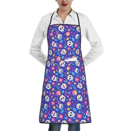 Lukts colorful Skull flower leaf Pattern Kitchen Apron Waterdrop Resistant Apron with adjustable Aprons for Women and Men with Pockets Cooking Apron
Lukts colorful Skull flower leaf Pattern Kitchen Apron Waterdrop Resistant Apron with adjustable Aprons for Women and Men with Pockets Cooking Apron