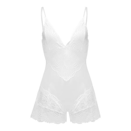 B91xZ Lingerie For Women High Cut Halter Deep V Neck Lingerie Floral Lace Bodysuit Teddy See Through Sexy Lace up Bodysuit Romper White L
B91xZ Lingerie For Women High Cut Halter Deep V Neck Lingerie Floral Lace Bodysuit Teddy See Through Sexy Lace up Bodysuit Romper White L