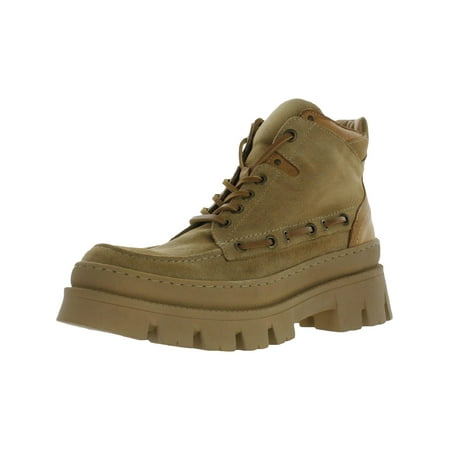 Free People Womens Dawn Leather Lug Sole Hiking Boots