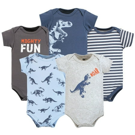 Hudson Baby Infant Boy Cotton Bodysuits Dino Roar 9-12 Months