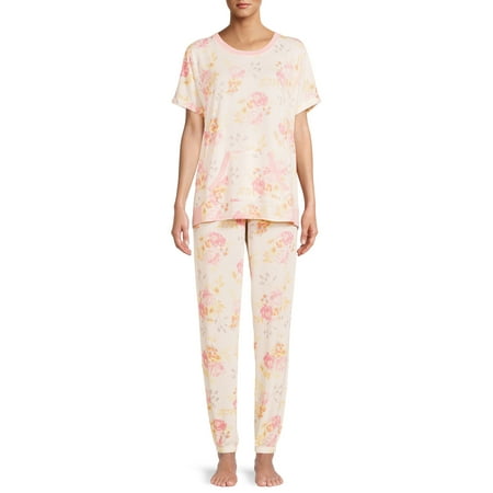 Secret Treasures Womens Short Sleeve Long Pajama FREE makeup bag