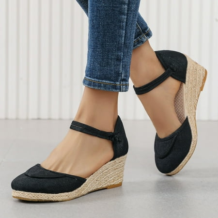NECHOLOGY Women Shoes Size 6 Sandals Women Ripple Linen Sandals Platform Wedge Sandals Fashion Womens Dress Casual Sandals Black 8.5
NECHOLOGY Women Shoes Size 6 Sandals Women Ripple Linen Sandals Platform Wedge Sandals Fashion Womens Dress Casual Sandals Black 8.5
