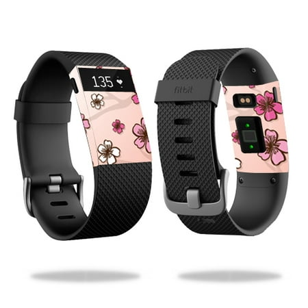 MightySkins Skin for Fitbit Charge 3 - Blue Petals | Protective, Durable, and Unique Vinyl Decal wrap cover | Easy To Apply, Remove, and Change Styles | Made in the USA