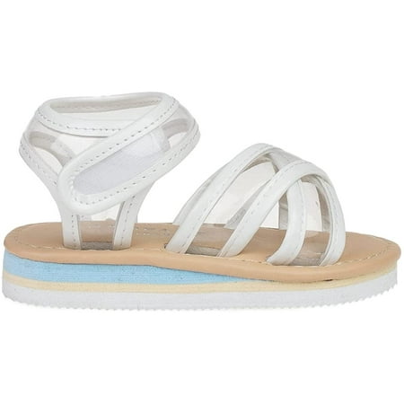 Rampage Toddler Girl s Cute Vinyl Strap Flat Sandals