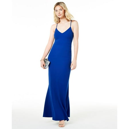 B. Darlin Junior s Lace Back Gown Blue Size 9/10