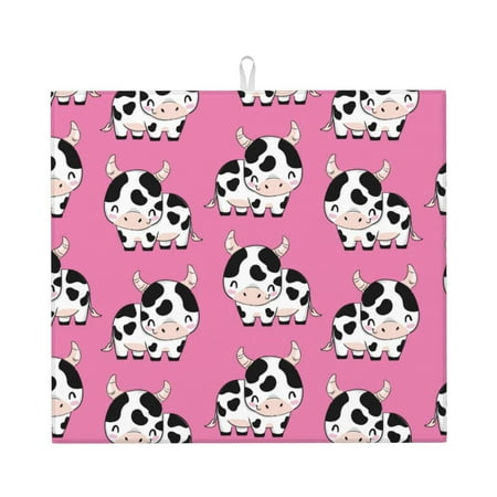 Dish Drying Mats for Kitchen Counter Cute Cow Pink 16x18in Dish Drying Pad Coffee Mat with Hanging Loop Super absorbent Kitchen Counter Mat Coffee Bar Accessories
Dish Drying Mats for Kitchen Counter Cute Cow Pink 16x18in Dish Drying Pad Coffee Mat with Hanging Loop Super absorbent Kitchen Counter Mat Coffee Bar Accessories
