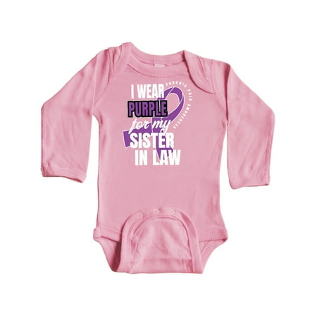 Inktastic Chronic Pain I Wear Purple For My Sister in Law Gift Baby Boy or Baby Girl Long Sleeve Bodysuit
Inktastic Chronic Pain I Wear Purple For My Sister in Law Gift Baby Boy or Baby Girl Long Sleeve Bodysuit