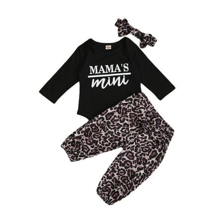 Newborn Baby Boy Girls Leopard Outfit Mama s Mini Romper Bodysuit Cheetah Pants Headband 3pcs Clothes Set
Newborn Baby Boy Girls Leopard Outfit Mama s Mini Romper Bodysuit Cheetah Pants Headband 3pcs Clothes Set