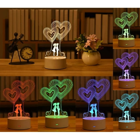 Valentines Day Decor LnjYIGJ Valentines Day Gift 3D Creative Light Led Usb Display Light Lamp Acrylic Night Light LED Lamp
Valentines Day Decor LnjYIGJ Valentines Day Gift 3D Creative Light Led Usb Display Light Lamp Acrylic Night Light LED Lamp