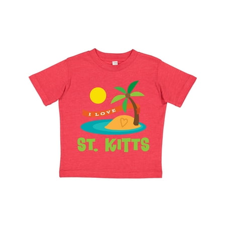 Inktastic I Love St. Kitts Gift Toddler Boy or Toddler Girl T-Shirt