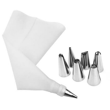 ankishi 1Pc Silicone Icing Piping Cream Pastry Bag +6PCS Stainless Steel Nozzle Pastry Tips Converter DIY Cake Decorating Tools
ankishi 1Pc Silicone Icing Piping Cream Pastry Bag +6PCS Stainless Steel Nozzle Pastry Tips Converter DIY Cake Decorating Tools