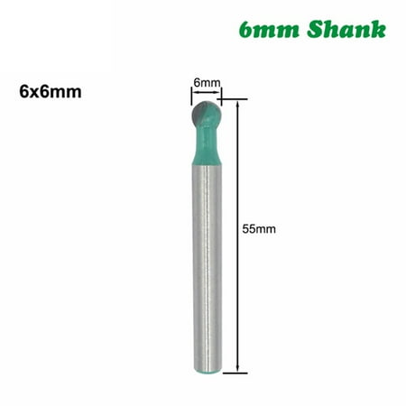 Leke 1pc 6mm Shank Ball Nose Round Carving Router Bit Cove Milling Bit Radius Core
Leke 1pc 6mm Shank Ball Nose Round Carving Router Bit Cove Milling Bit Radius Core