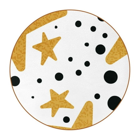 OWNTA Golden Hand Drawn Christmas Pattern Premium Microfiber Leather Round Coasters (6PCS) - 11x11 cm/4.3x4.3 in - Durable & Stylish Cup Mat Set
OWNTA Golden Hand Drawn Christmas Pattern Premium Microfiber Leather Round Coasters (6PCS) - 11x11 cm/4.3x4.3 in - Durable & Stylish Cup Mat Set