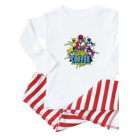 CafePress - Power Rangers It s Coffee Time - Toddler Long Sleeve Pajama set