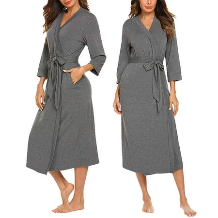 Dicasser Women Kimono Robes Long Knit Bathrobe Lightweight Soft Knit Sleepwear V-neck Casual Ladies Loungewear Gray 1Piece M
Dicasser Women Kimono Robes Long Knit Bathrobe Lightweight Soft Knit Sleepwear V-neck Casual Ladies Loungewear Gray 1Piece M