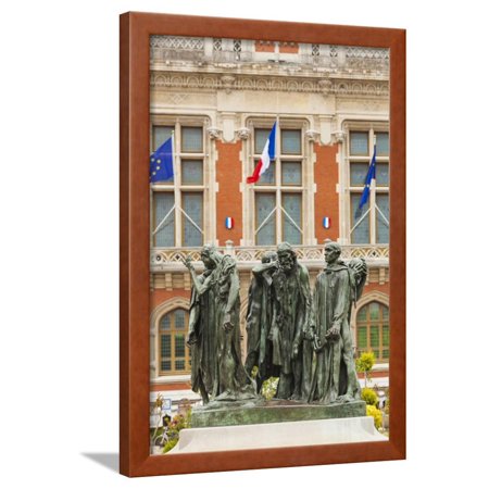 The Burghers of Calais by Rodin, Calais, Pas De Calais, France Framed Print Wall Art By Walter Bibikow