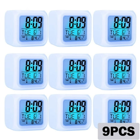 9pcs Kids Alarm Clock Digital Alarm Clocks with Snooze 7 Color Night Light Alarm Clock for Kids Wake Up Digital Clock for Room Decor Gift for Boys and Girls
9pcs Kids Alarm Clock Digital Alarm Clocks with Snooze 7 Color Night Light Alarm Clock for Kids Wake Up Digital Clock for Room Decor Gift for Boys and Girls