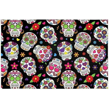 ECZJNT Sugar Skull Flower Placemat Plate Holder Set of 4 Table Mats Protector 12x18 inch
ECZJNT Sugar Skull Flower Placemat Plate Holder Set of 4 Table Mats Protector 12x18 inch