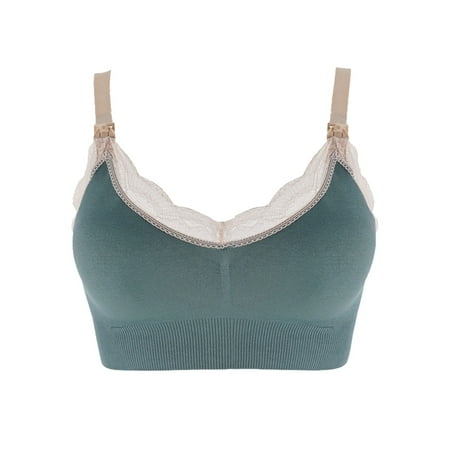 Pedort Sticky Bra Signature Lace Unlined Underwire Bra Green 2XL