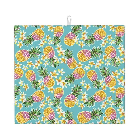 Dish Drying Mats for Kitchen Counter Cute Purple Pineapple Flower 16x18in Dish Drying Pad Coffee Mat with Hanging Loop Super absorbent Kitchen Counter Mat Coffee Bar Accessories
Dish Drying Mats for Kitchen Counter Cute Purple Pineapple Flower 16x18in Dish Drying Pad Coffee Mat with Hanging Loop Super absorbent Kitchen Counter Mat Coffee Bar Accessories