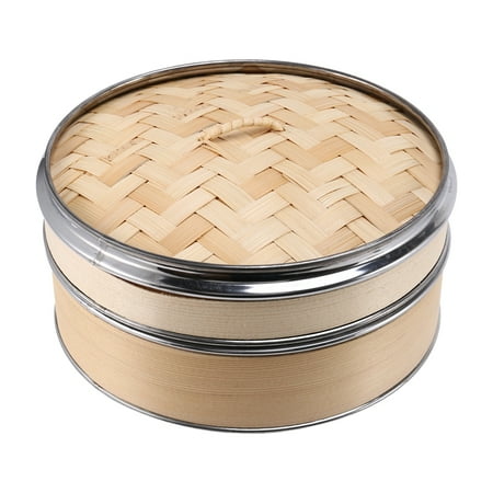 2 Tier Kitchen Wood Steamer with Double Stainless Steel Banding for Asian Cooking Buns Dumplings Vegetables Fish Rice
2 Tier Kitchen Wood Steamer with Double Stainless Steel Banding for Asian Cooking Buns Dumplings Vegetables Fish Rice