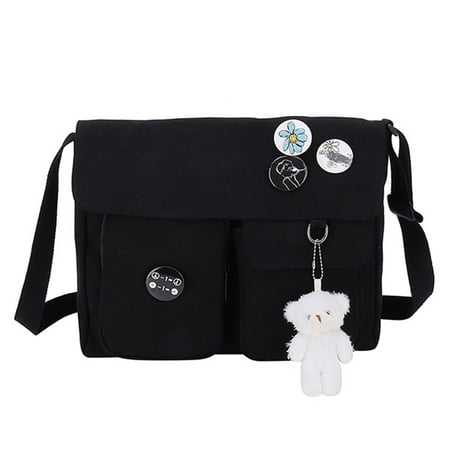 GEjnmdty Japanese Crossbody Bag Kawaii Student Shoulder Bag (Black White Bear Pendant)
GEjnmdty Japanese Crossbody Bag Kawaii Student Shoulder Bag (Black White Bear Pendant)