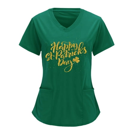 Women Scrubs Top Nurses Clothing Workwear Working Uniform T-Shirt Printed Short Sleeve Leisure V-Neck Solid Color Shirts Blouse Tops With Pockets Top
Women Scrubs Top Nurses Clothing Workwear Working Uniform T-Shirt Printed Short Sleeve Leisure V-Neck Solid Color Shirts Blouse Tops With Pockets Top