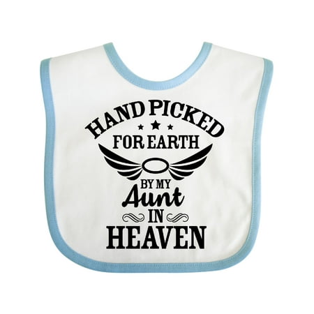 Inktastic Handpicked for Earth by My Aunt in Heaven with Angel Wings Gift Baby Boy or Baby Girl Bib
Inktastic Handpicked for Earth by My Aunt in Heaven with Angel Wings Gift Baby Boy or Baby Girl Bib