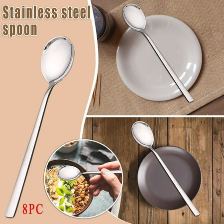 Handle Spoon Kitchen Pieces Home Spoon Stainless Spoon Long Or 8 Dinner Steel Restaurant Kitchen,Dining Bar Tableware Tool
Handle Spoon Kitchen Pieces Home Spoon Stainless Spoon Long Or 8 Dinner Steel Restaurant Kitchen,Dining Bar Tableware Tool