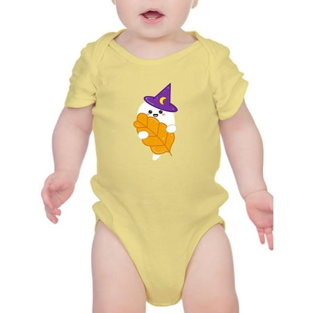 Cute Little Ghost W Autumn Leaf Bodysuit Infant -Image by Shutterstock 18 Months