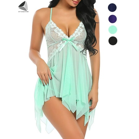 Sixtyshades V Neck Sexy Lingerie for Women Lace Babydoll Sleepwear Boudoir Outfits Lace Nightdress (L Green)
Sixtyshades V Neck Sexy Lingerie for Women Lace Babydoll Sleepwear Boudoir Outfits Lace Nightdress (L Green)