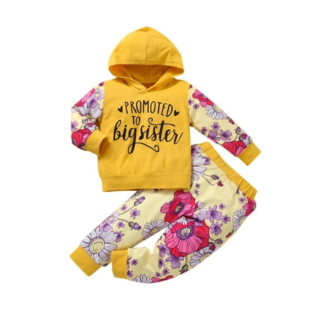 LBECLEY Baby Girl Outfit Toddler Baby Girls Boys Clothes Set Letter Hooded Long Sleeve Sweatshirt Tops Floral Pants Outfits 2Pcs Cute Baby Girl Romper Yellow 90
LBECLEY Baby Girl Outfit Toddler Baby Girls Boys Clothes Set Letter Hooded Long Sleeve Sweatshirt Tops Floral Pants Outfits 2Pcs Cute Baby Girl Romper Yellow 90