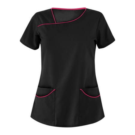 Women s V-Neck Short Sleeve Scrub_Tops With Pocket Solid Care Workers T-Shirt Nurse Uniform Clothing
Women s V-Neck Short Sleeve Scrub_Tops With Pocket Solid Care Workers T-Shirt Nurse Uniform Clothing